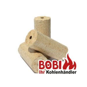 Bobi Kohlenhandel Wien - Holzbriketts mit Loch